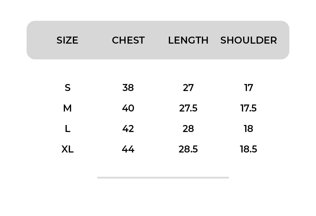 Size Chart - CM