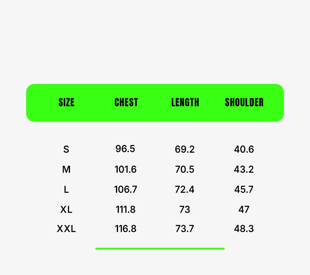 Size Chart - CM