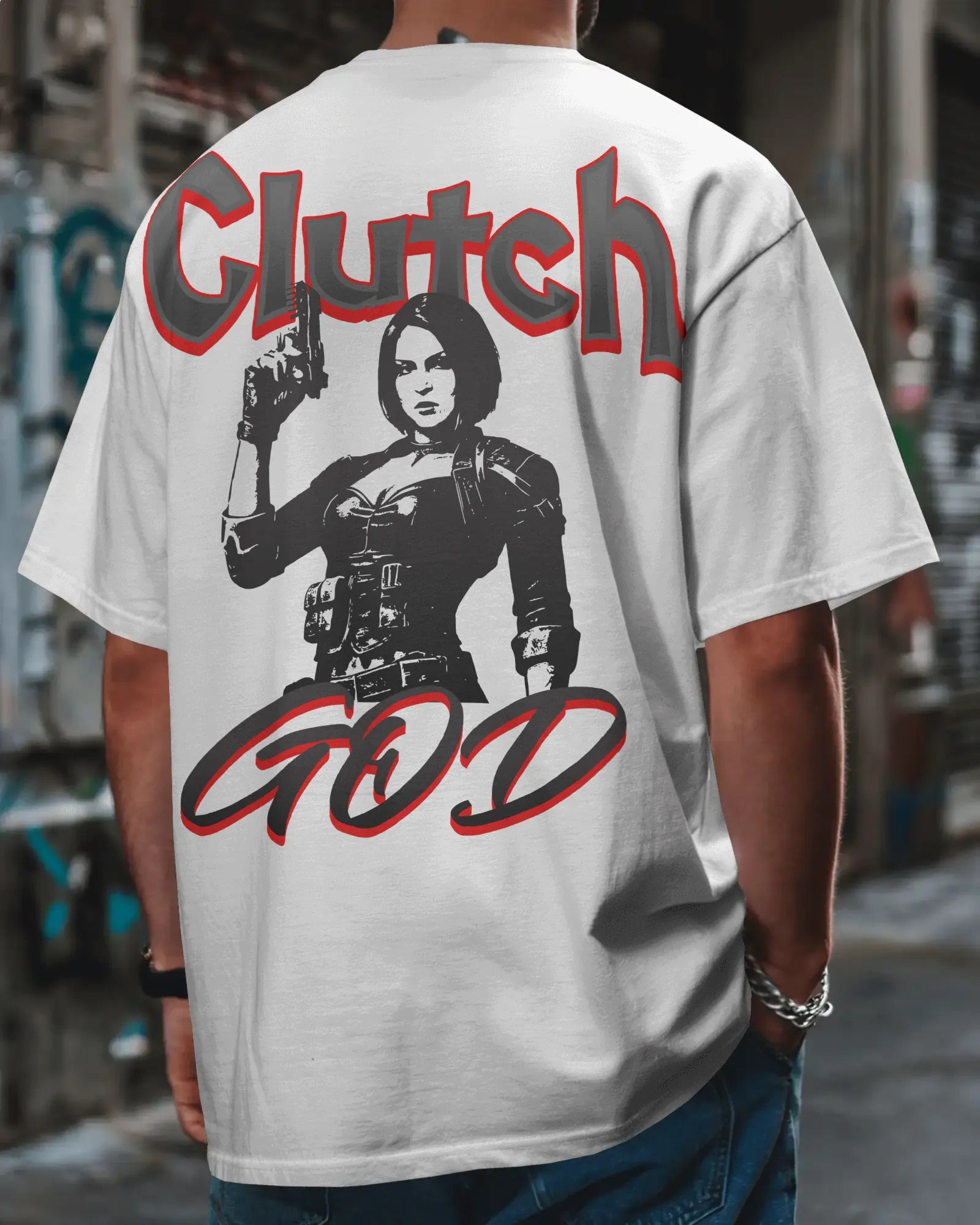 Clutch God – Oversized Gamer Streetwear Tee