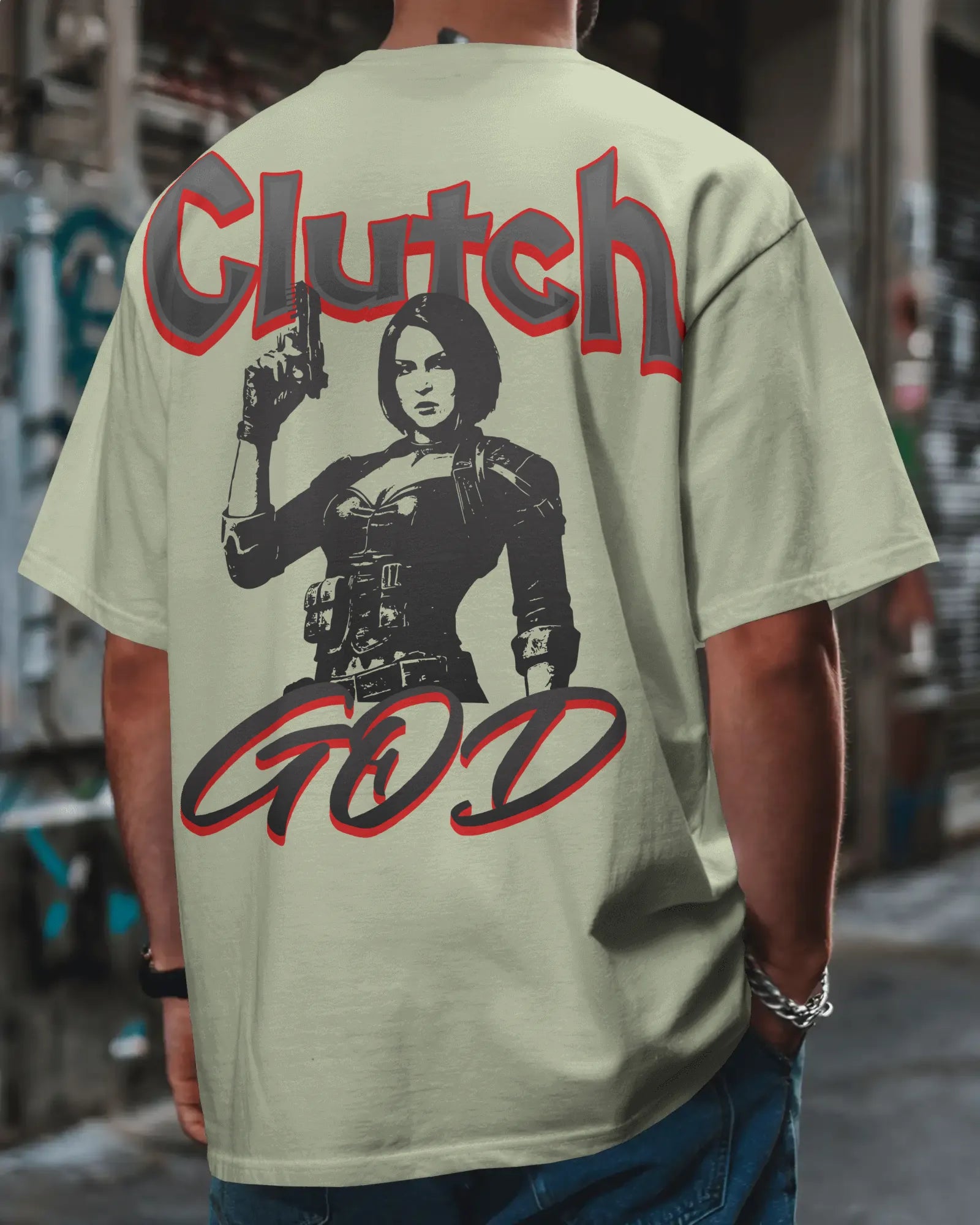 Clutch God – Oversized Gamer Streetwear Tee
