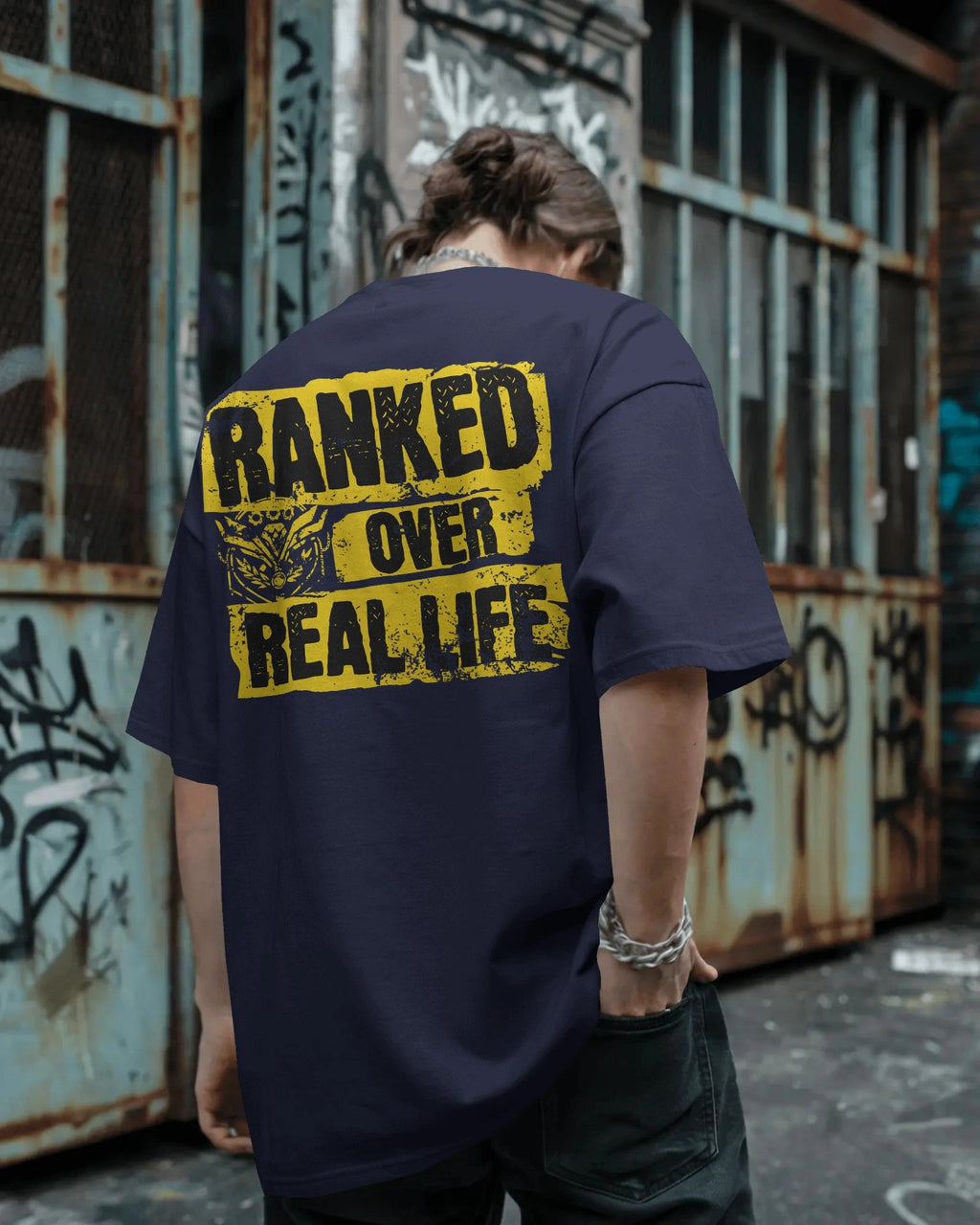 Ranked Over Real Life Oversized T-Shirt